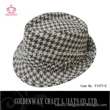 kids rock checked fedora hats